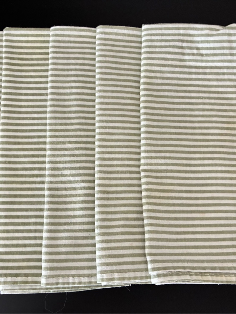 Martha Stewart Dinner Napkins, Cotton, Hydrangea & Stripes, Set of 11 - Picture 6 of 10